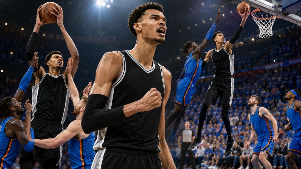 Victor Wembanyama leads Spurs past Thunder after double overtime in Western Conference finals opener