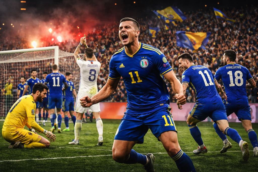 La Bosnie-Herzégovine a fait tomber l’Italie et, après le drame de Zenica, s’est qualifiée pour la Coupe du monde 2026.