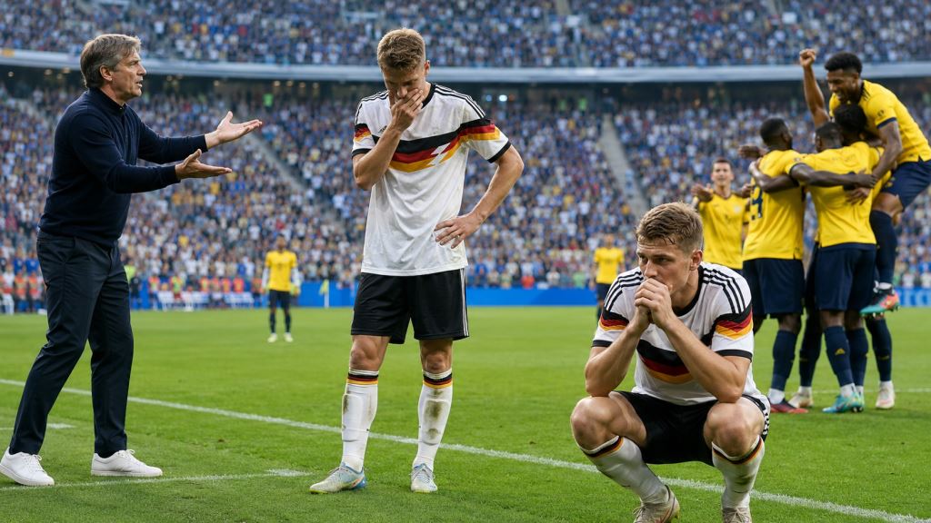 ilustración con IA: La derrota de Alemania ante Ecuador abre el debate sobre la mentalidad antes de la fase final del Mundial 2026