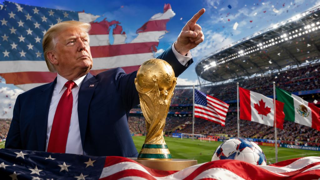 AI illustration: Trump wants another World Cup in the United States after 2026, but FIFA already has hosts set for 2030 and 2034