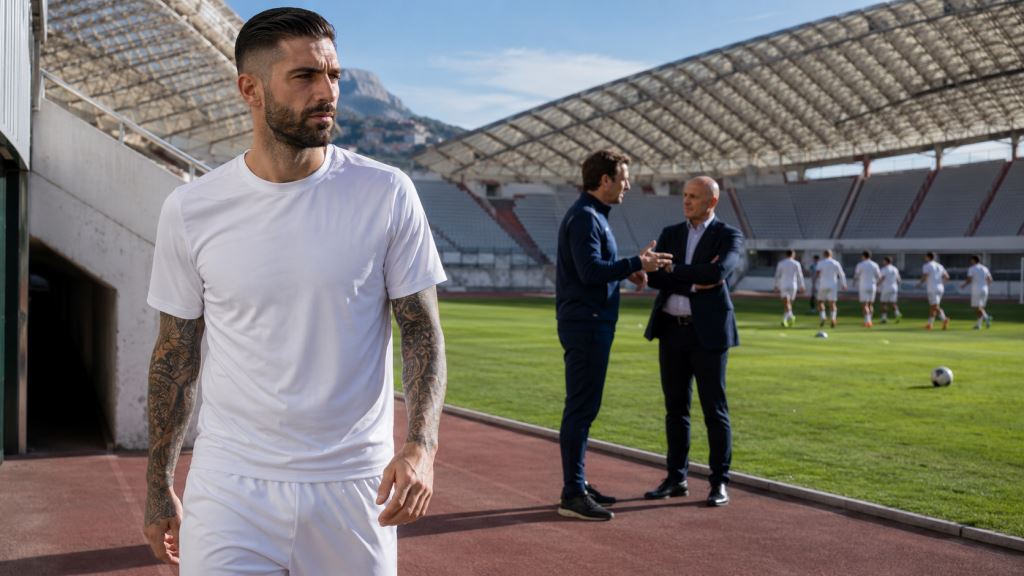 illustration IA: Livaja reste à l'écart du groupe de Hajduk au Poljud avant des discussions disciplinaires décisives à Split