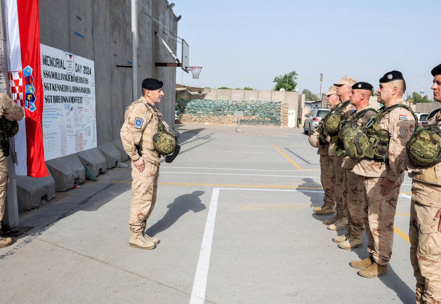 Pripadnici 11. hravatskog kontingenta HRVCON NATO Mission Iraq obilježili Dan državnosti Republike Hrvatske u Bagdadu | Karlobag.eu