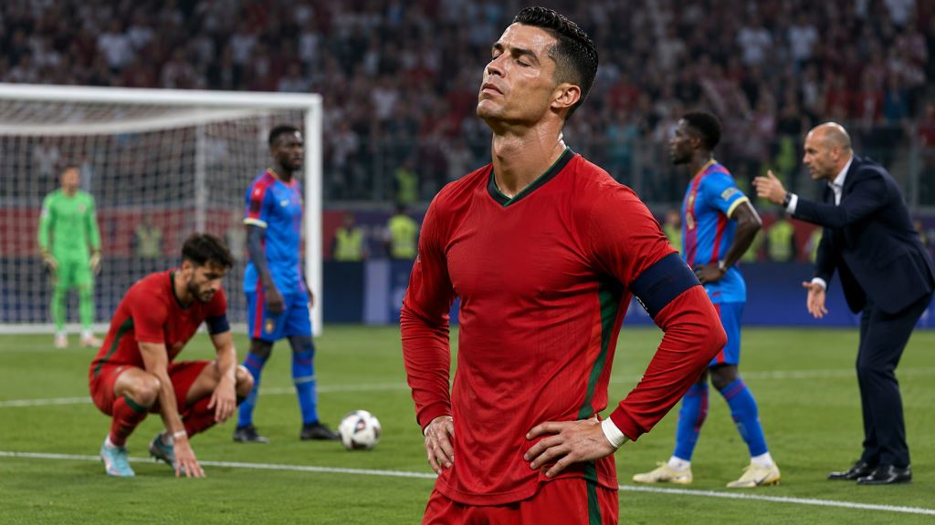 ilustración con IA: Ronaldo bajo la lupa tras el empate de Portugal ante RD Congo en el Mundial